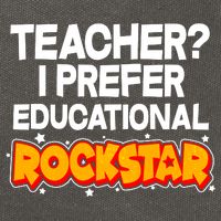 Teacher? I Prefer Educational Rockstar Cotton Canvas Backpack