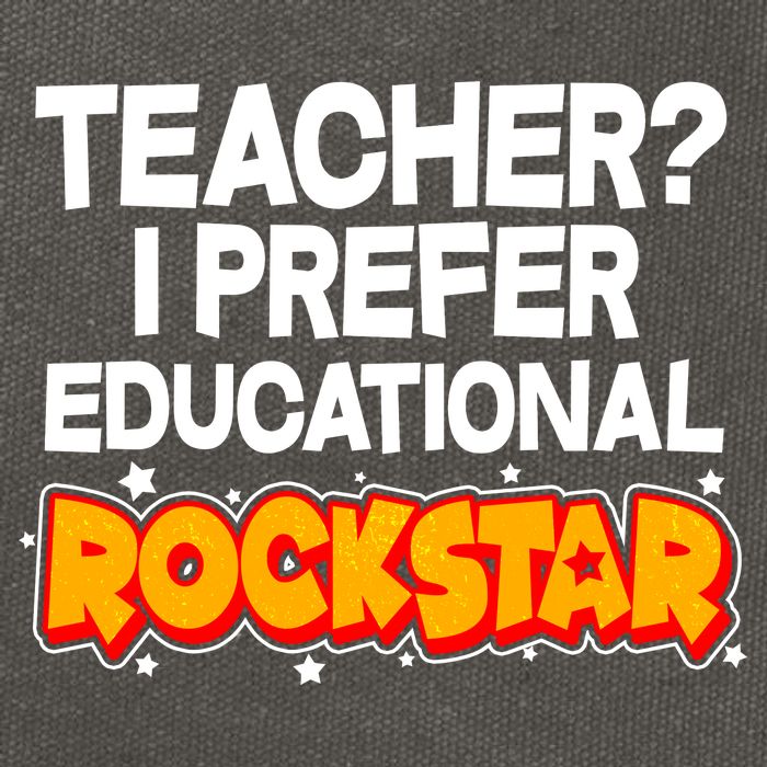Teacher? I Prefer Educational Rockstar Cotton Canvas Backpack