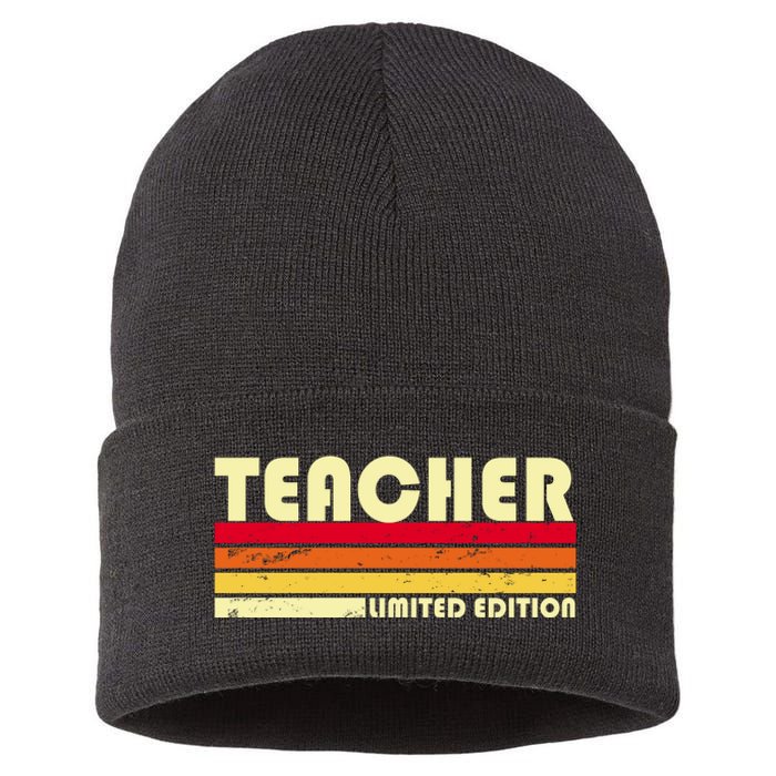 Teacher Limited Edition Retro Style Sustainable Knit Beanie