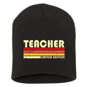 Teacher Limited Edition Retro Style Short Acrylic Beanie