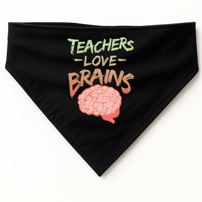 Teacher Loves Brains USA-Made Doggie Bandana