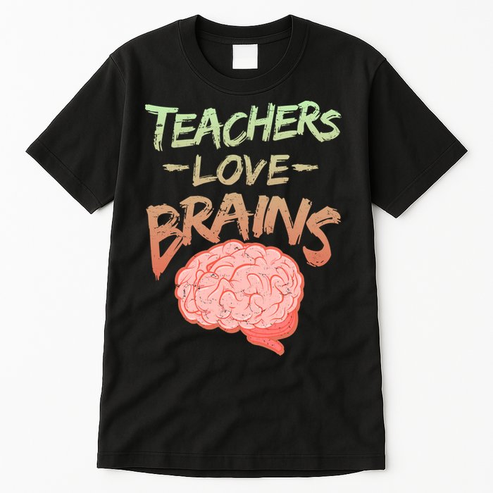 Teacher Loves Brains Tall T-Shirt