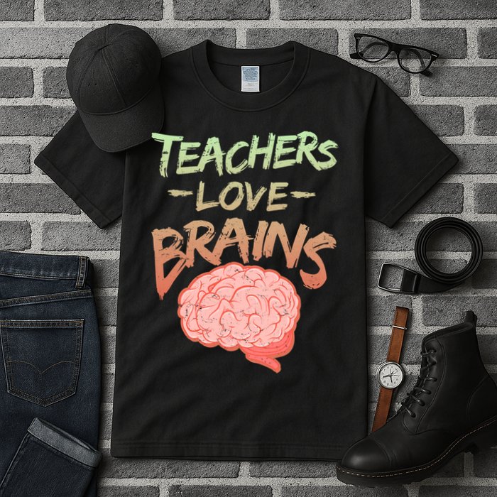 Teacher Loves Brains Tall T-Shirt