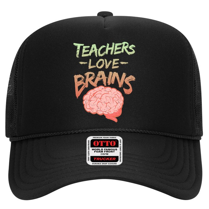 Teacher Loves Brains Trucker Hat