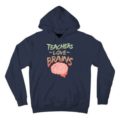 Teacher Loves Brains Tall Hoodie