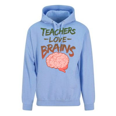 Teacher Loves Brains Unisex Surf Hoodie