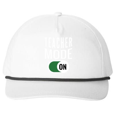 Teacher Mode On Snapback Five-Panel Rope Hat