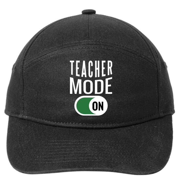 Teacher Mode On 7-Panel Snapback Hat