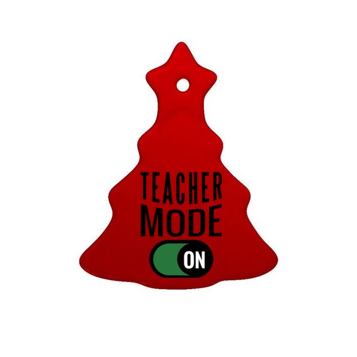 Teacher Mode On Ceramic Tree Ornament