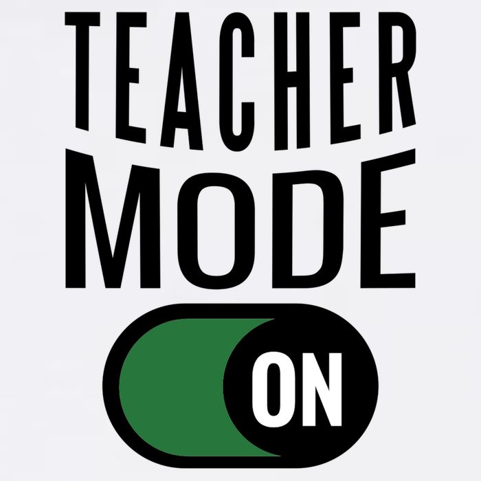 Teacher Mode On Garment-Dyed Sweatshirt