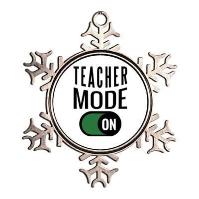 Teacher Mode On Metallic Star Ornament