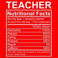 Teacher Nutritional Facts T-Shirt
