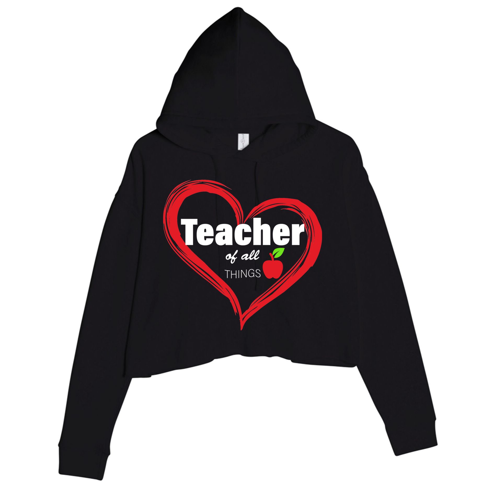Teacher Of All Things Crop Fleece Hoodie
