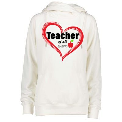 Teacher Of All Things Womens Funnel Neck Pullover Hood