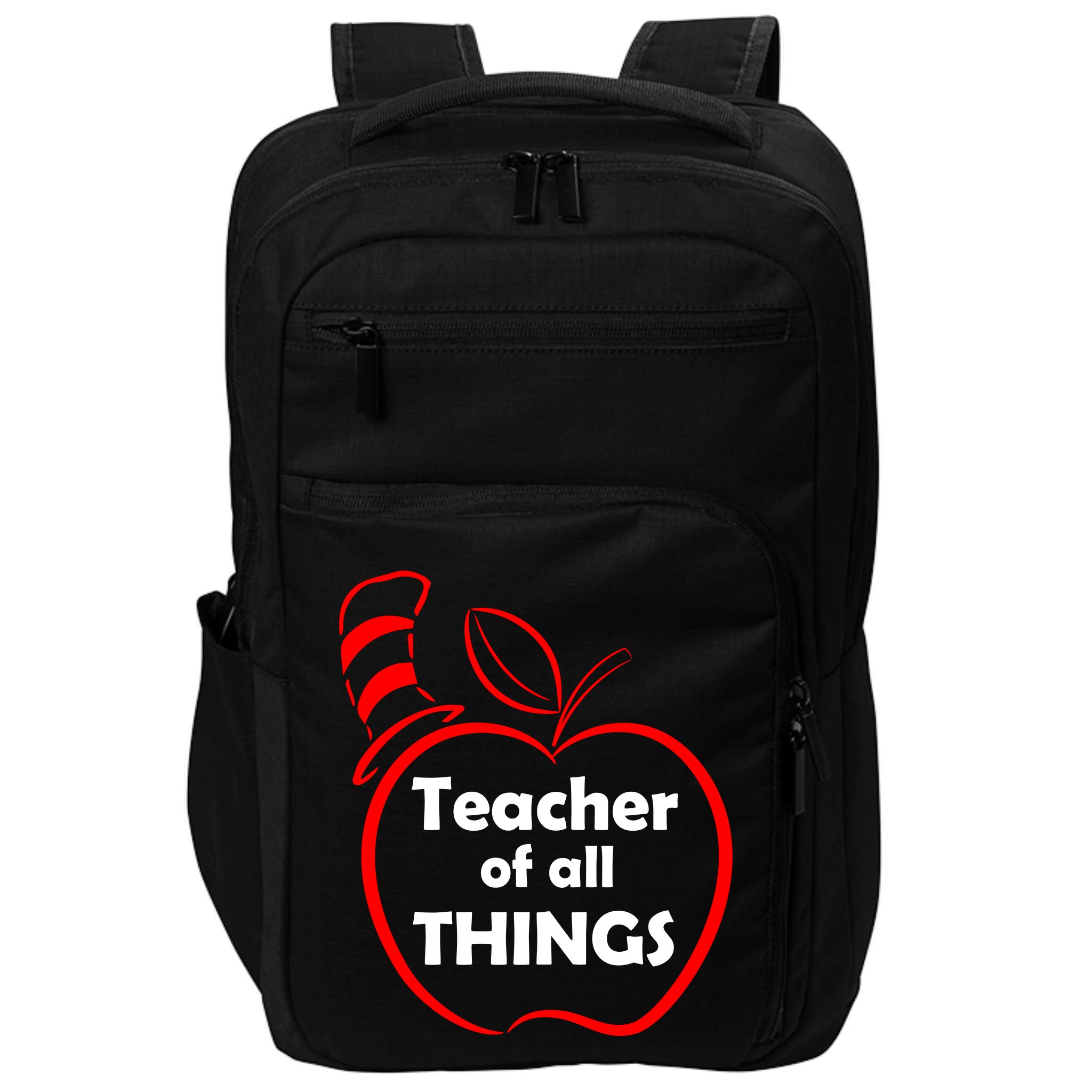 Teacher of All Things Apple Logo Impact Tech Backpack