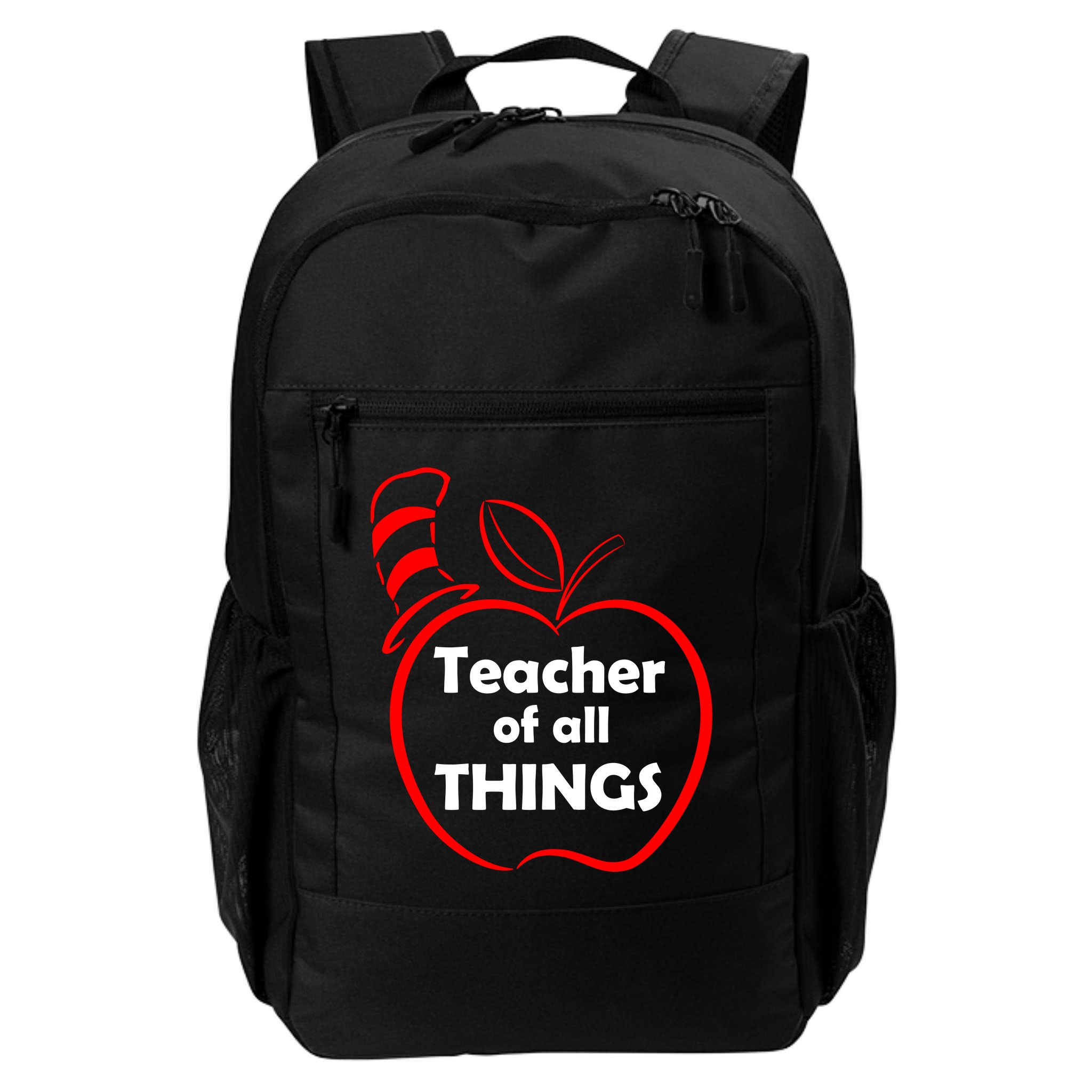 Teacher of All Things Apple Logo Backpack