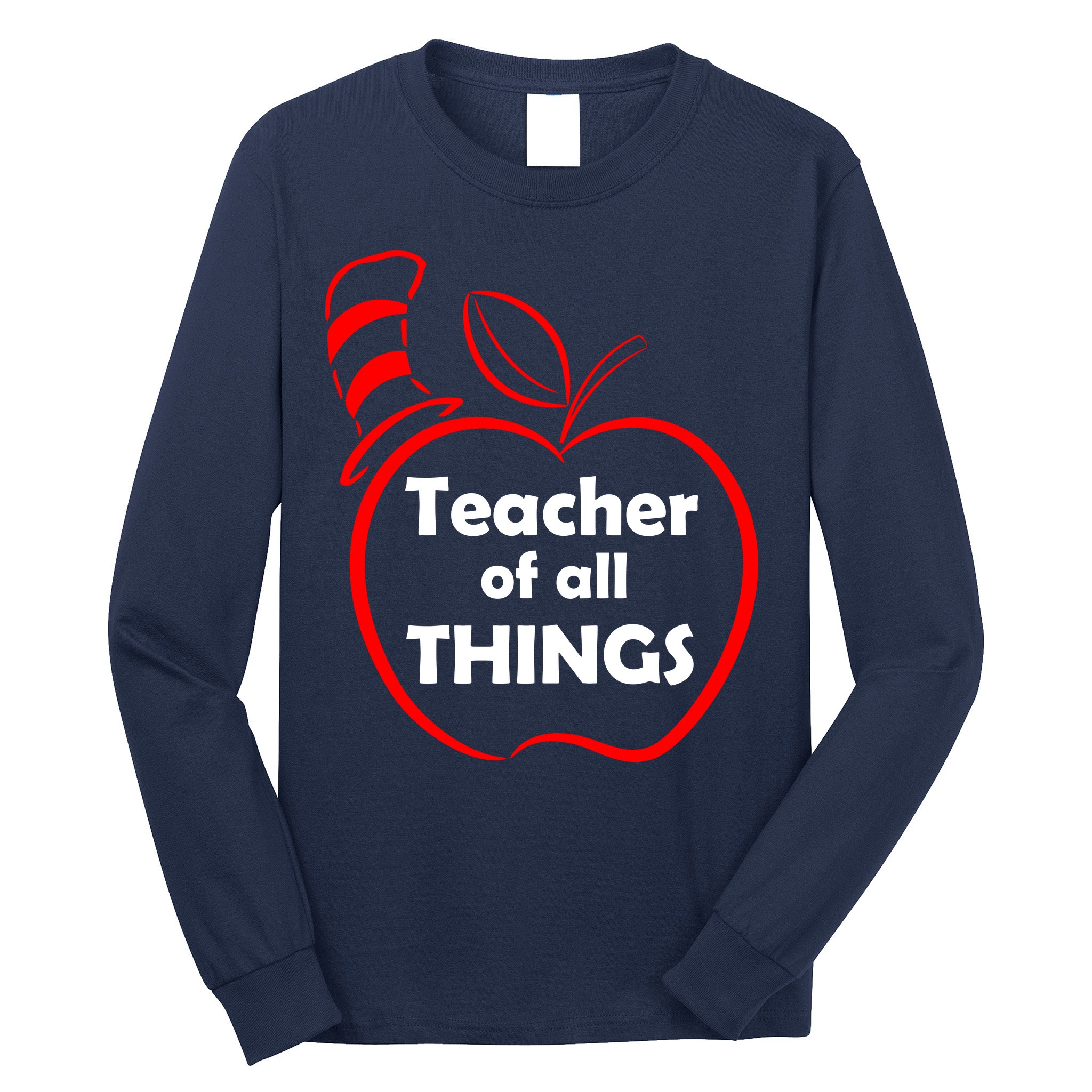 Teacher of All Things Apple Logo Long Sleeve Shirt