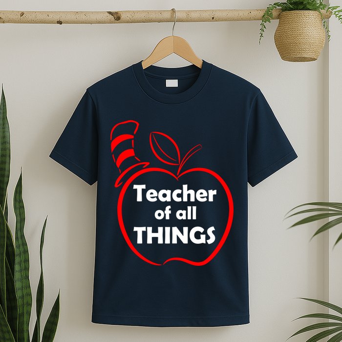Teacher of All Things Apple Logo T-Shirt