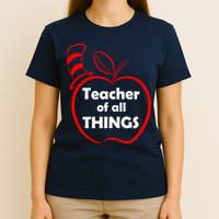 Teacher of All Things Apple Logo T-Shirt