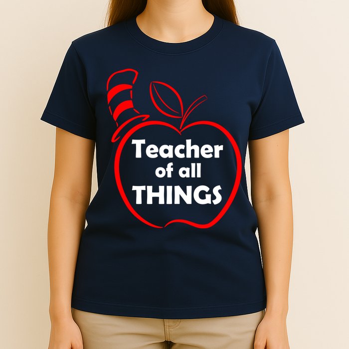 Teacher of All Things Apple Logo T-Shirt