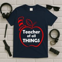Teacher of All Things Apple Logo T-Shirt