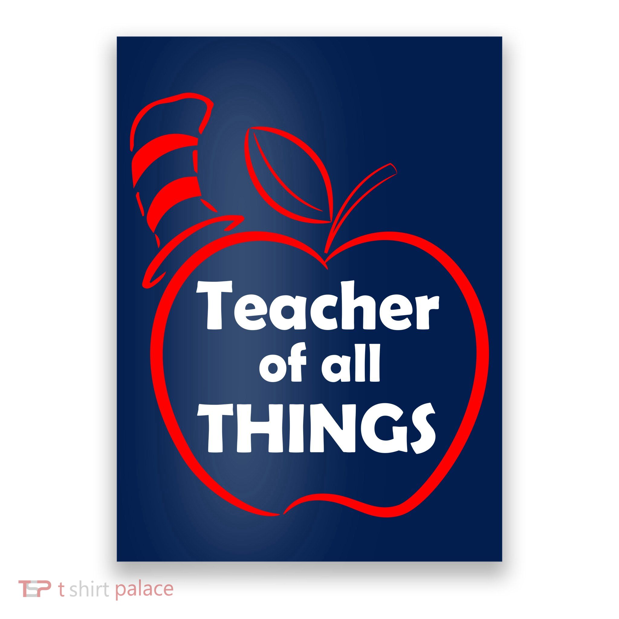 Teacher of All Things Apple Logo Poster