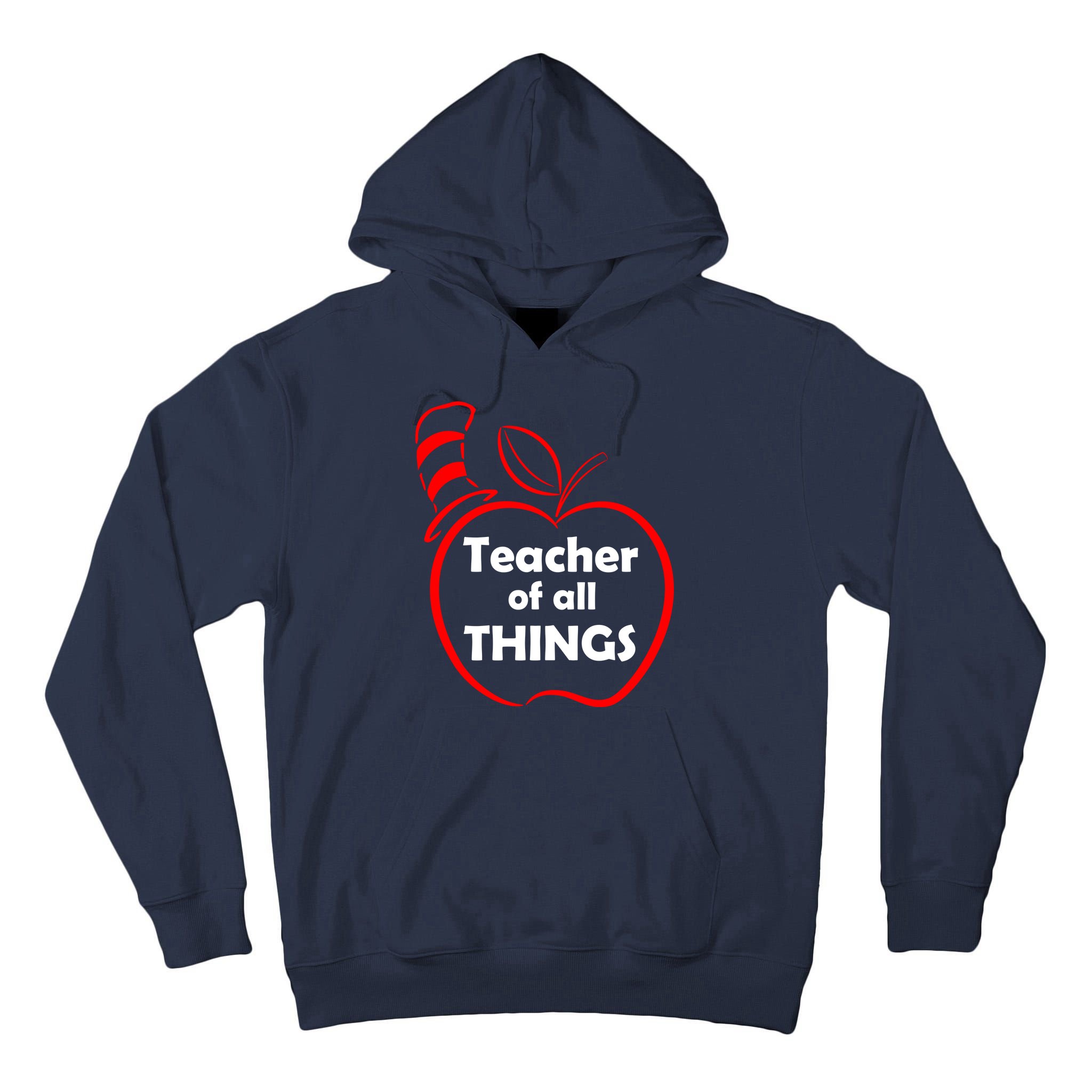 Teacher of All Things Apple Logo Tall Hoodie