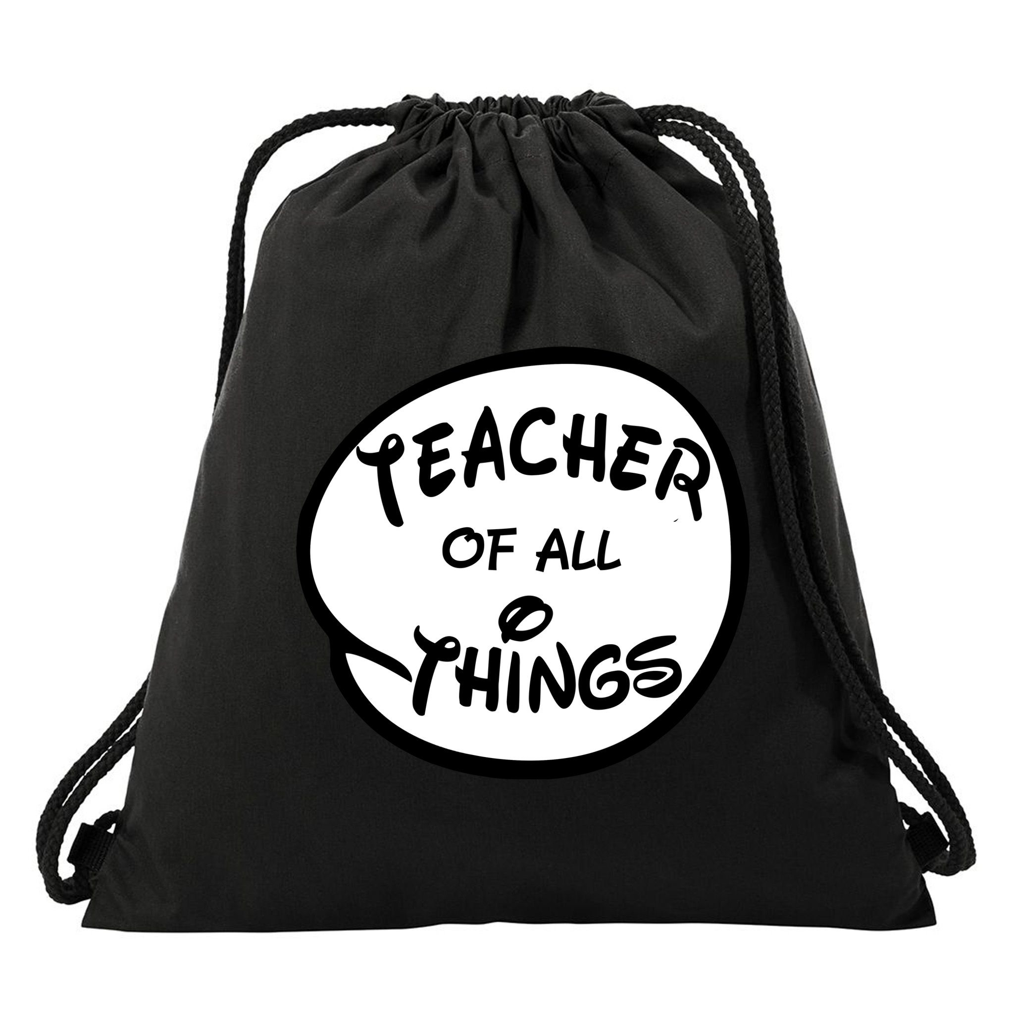 Teacher of all Things Emblem Drawstring Bag