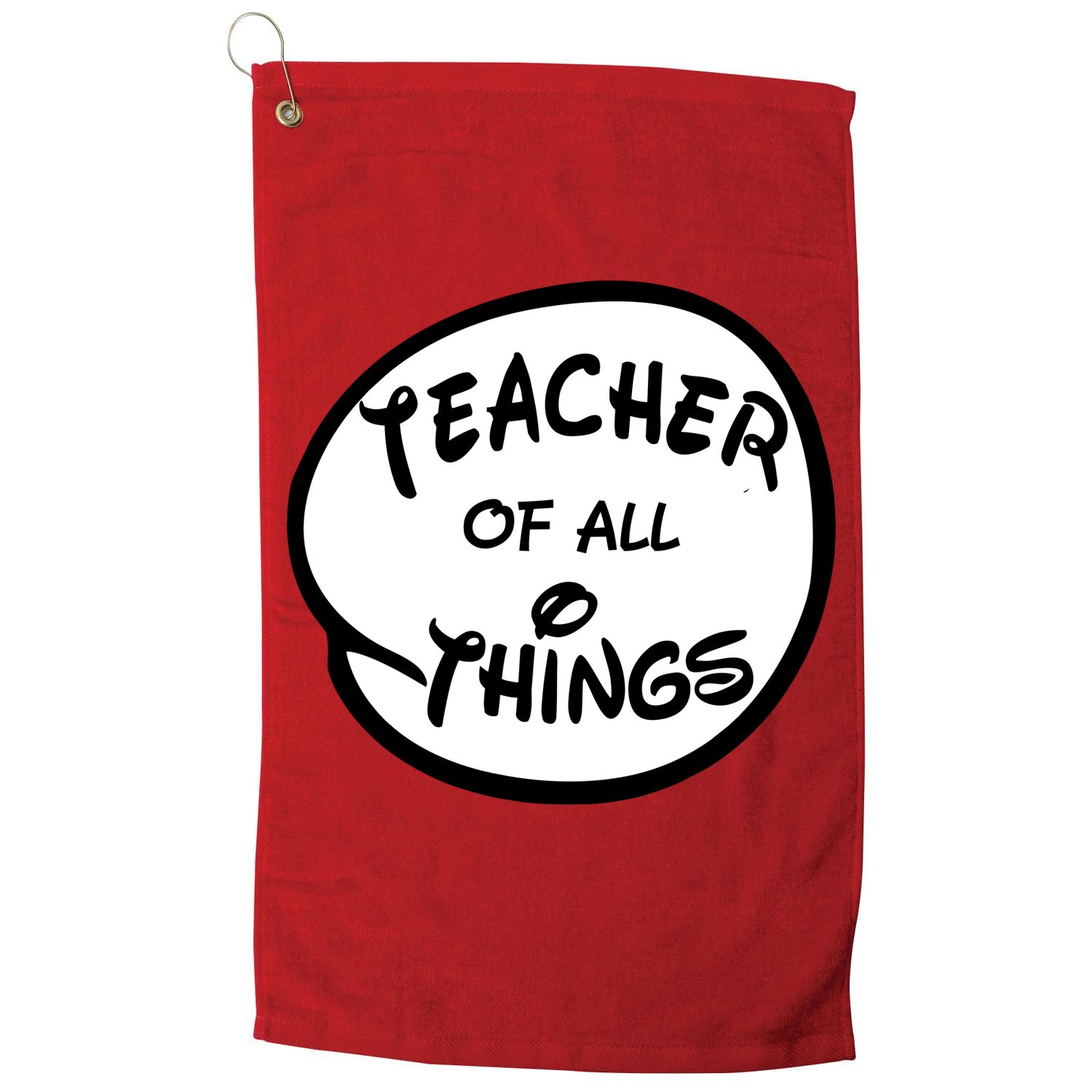 Teacher of all Things Emblem Golf Towel