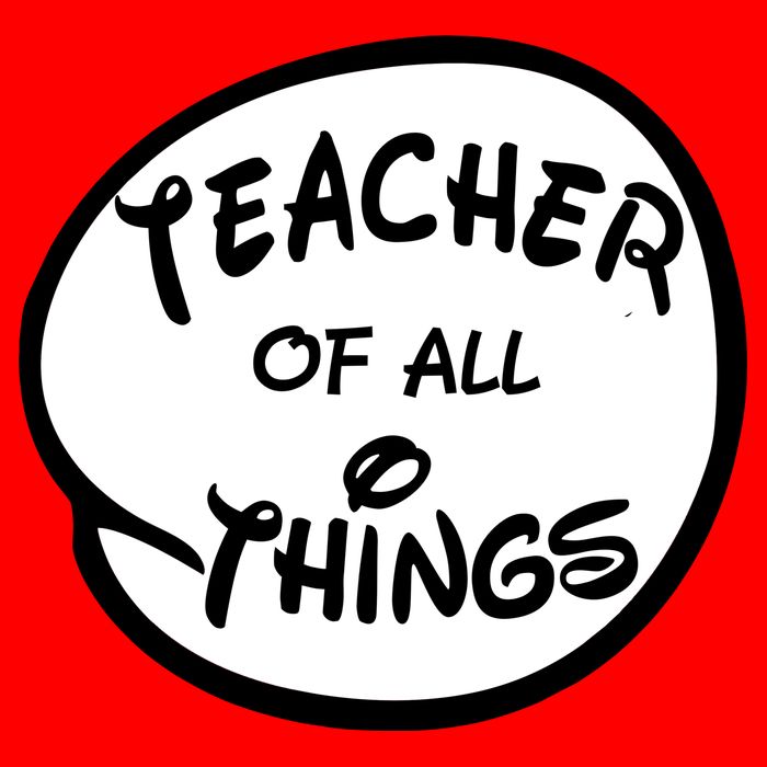 Teacher of all Things Emblem Women's V-Neck T-Shirt