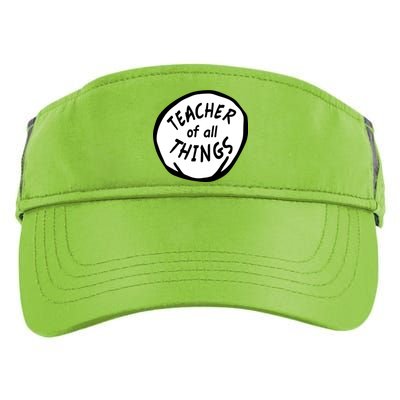 Teacher of all Things School Teachers Thing Adult Drive Performance Visor