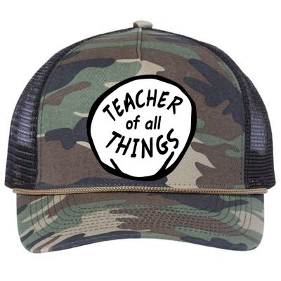 Teacher of all Things School Teachers Thing Retro Rope Trucker Hat Cap