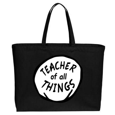 Teacher of all Things School Teachers Thing Cotton Canvas Jumbo Tote