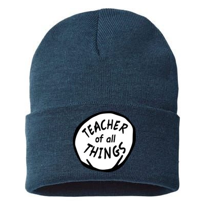 Teacher of all Things School Teachers Thing Sustainable Knit Beanie