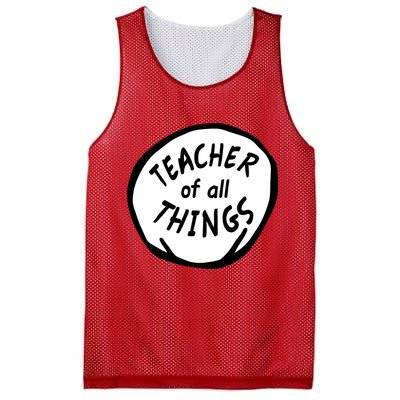 Teacher of all Things School Teachers Thing Mesh Reversible Basketball Jersey Tank