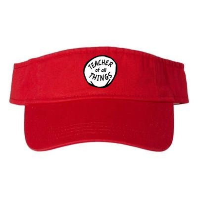 Teacher of all Things School Teachers Thing Valucap Bio-Washed Visor