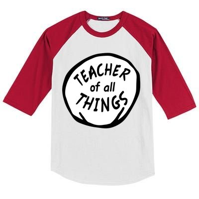 Teacher of all Things School Teachers Thing Kids Colorblock Raglan Jersey