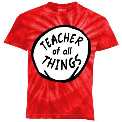 Teacher of all Things School Teachers Thing Kids Tie-Dye T-Shirt