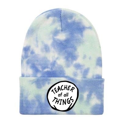 Teacher of all Things School Teachers Thing Tie Dye 12in Knit Beanie