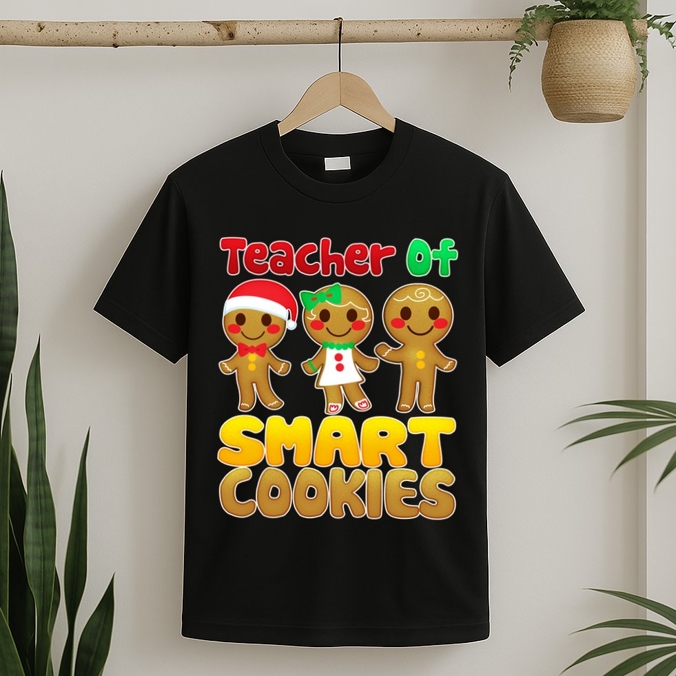 Teacher Of Smart Cookies Christmas T-Shirt