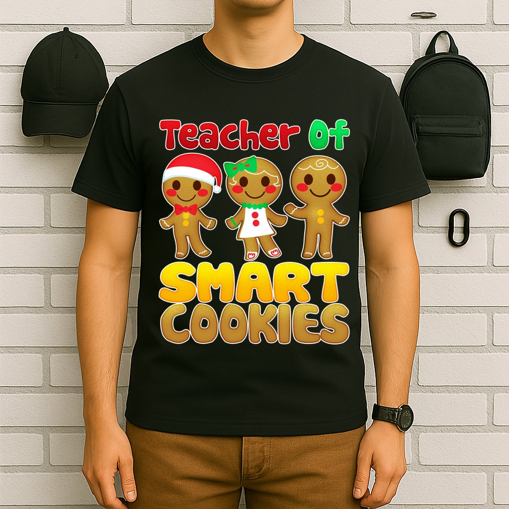 Teacher Of Smart Cookies Christmas T-Shirt