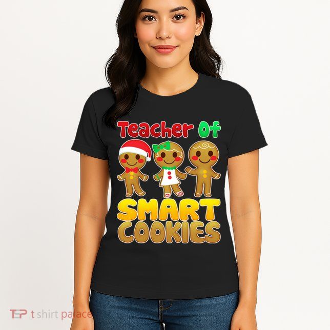 Teacher Of Smart Cookies Christmas Womens T-Shirt