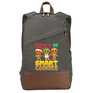 Teacher Of Smart Cookies Christmas Cotton Canvas Backpack