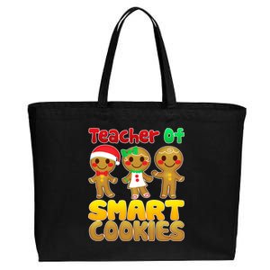 Teacher Of Smart Cookies Christmas Cotton Canvas Jumbo Tote