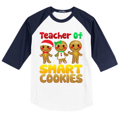 Teacher Of Smart Cookies Christmas Baseball Sleeve Shirt