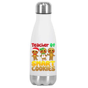 Teacher Of Smart Cookies Christmas Stainless Steel Insulated Water Bottle