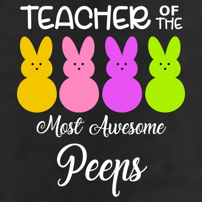 Teacher Of The Cutest Peeps Easter Bunny Adult Drive Performance Visor