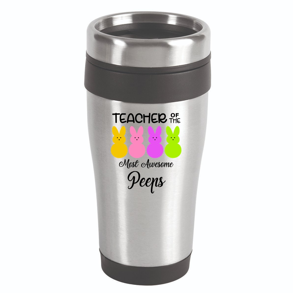 Teacher Of The Cutest Peeps Easter Bunny 16oz Travel Tumbler