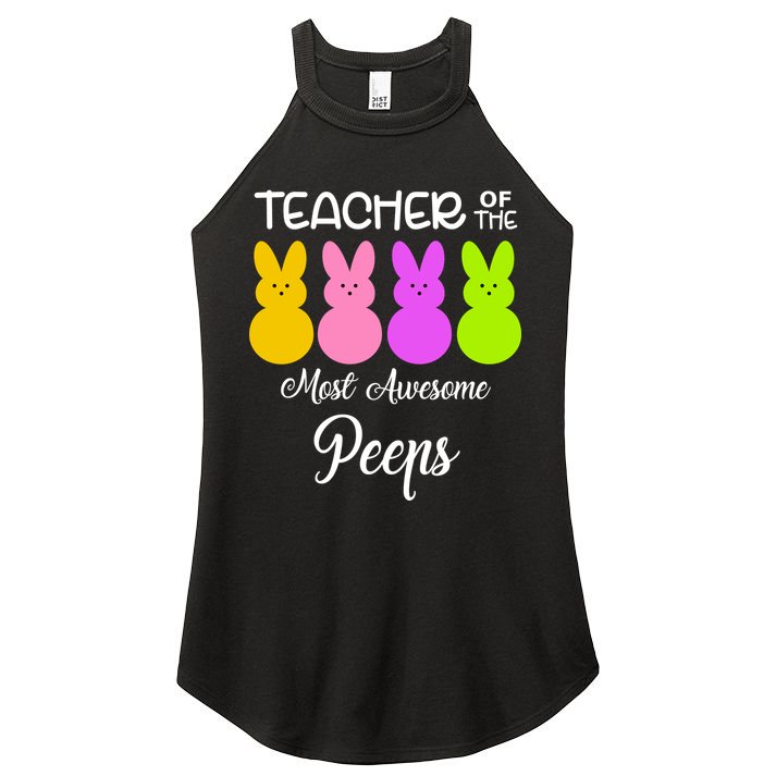 Teacher Of The Cutest Peeps Easter Bunny Women's Perfect Tri Rocker Tank