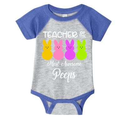 Teacher Of The Cutest Peeps Easter Bunny Infant Baby Jersey Bodysuit